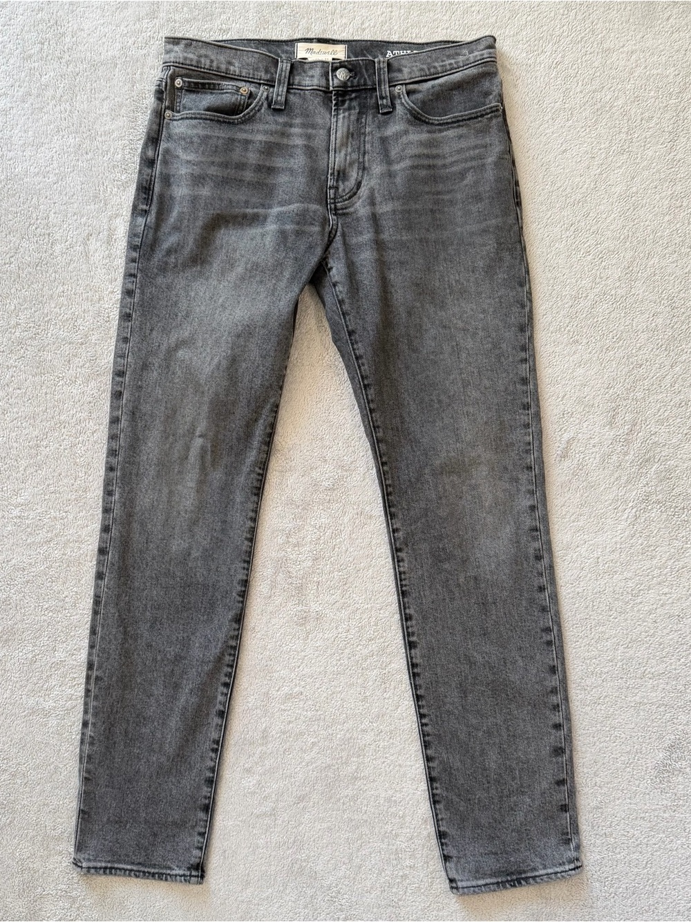 Madewell Pants Mens 32x34 Gray Athletic Slim Fit Distressed Denim Jeans Casual